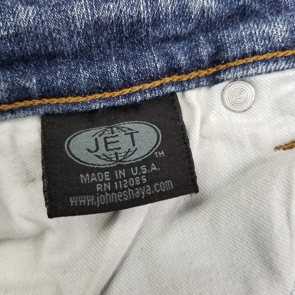 Jet By John Eshaya Plaid Distressed Jeans - Picture 8 of 8